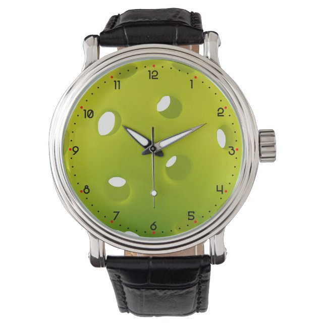 Zitronengrün, echtes Pickleball Armbanduhr (Vorderseite)