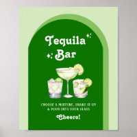 Zitronengrün Zitrus Retro Tequila Bar