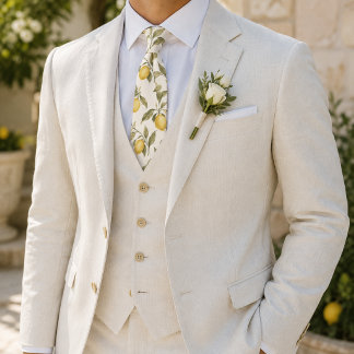 Zitronenhain Amalfi Botanische Hochzeit Krawatte