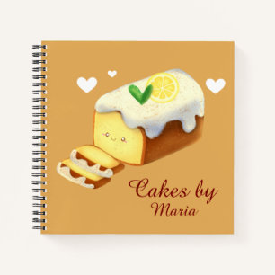 Zitronenkuchenbrot mit Glasur Notizbuch