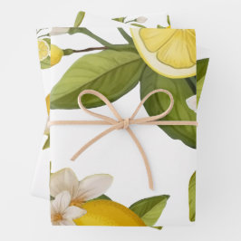 Zitronenlemon Geschenkpapier Set