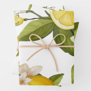 Zitronenlemon Geschenkpapier Set