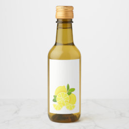 Zitronenlemonen-Zitronenscheiben tropische gelbe F Weinetikett