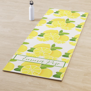 Zitronenlemons tropische Zitronenskalben personali Yogamatte