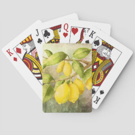 Zitronenmalerei Spielkarten