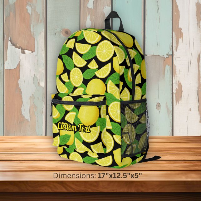 Zitronenmuster Bedruckter Rucksack (Von Creator hochgeladen)