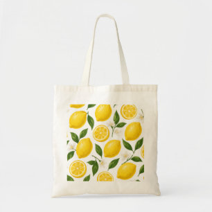 Zitronenmuster-Design   Frischer Zitrus-Sommerdruc Tragetasche