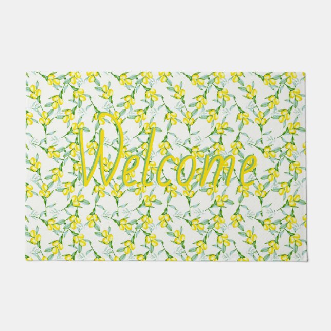 Zitronenmuster Door Mat Fußmatte (Vorderseite)