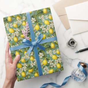 Zitronenmuster Geschenkpapier