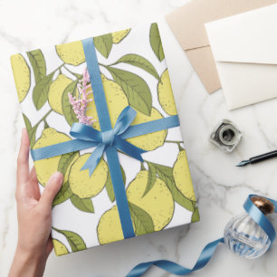Zitronenmuster Geschenkpapier
