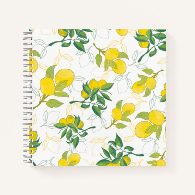 Zitronenmuster Notizbuch (Vorderseite)
