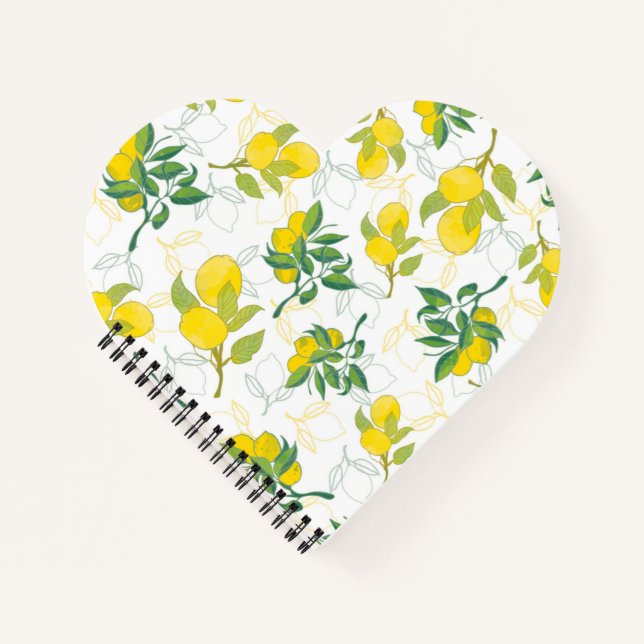 Zitronenmuster Notizbuch (Vorderseite)