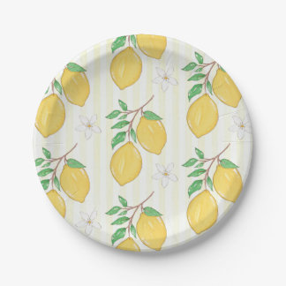 Zitronenmuster Sommer-Picknick-Party-Papierteller Pappteller