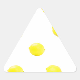Zitronenmuster Version 2 Dreieckiger Aufkleber