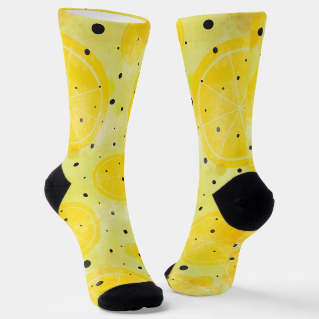 Zitronenpfeffer-Wasserfarbe Socken (Gewinkelt)