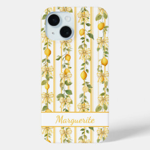 Zitronenreben mit monogrammierten Koketten-Schleif Case-Mate iPhone Hülle