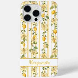 Zitronenreben mit monogrammierten Koketten-Schleif Case-Mate iPhone Hülle