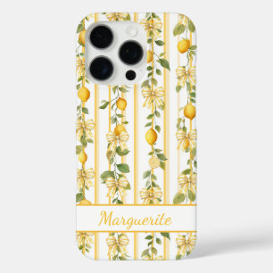 Zitronenreben mit monogrammierten Koketten-Schleif iPhone 16 Pro Hülle