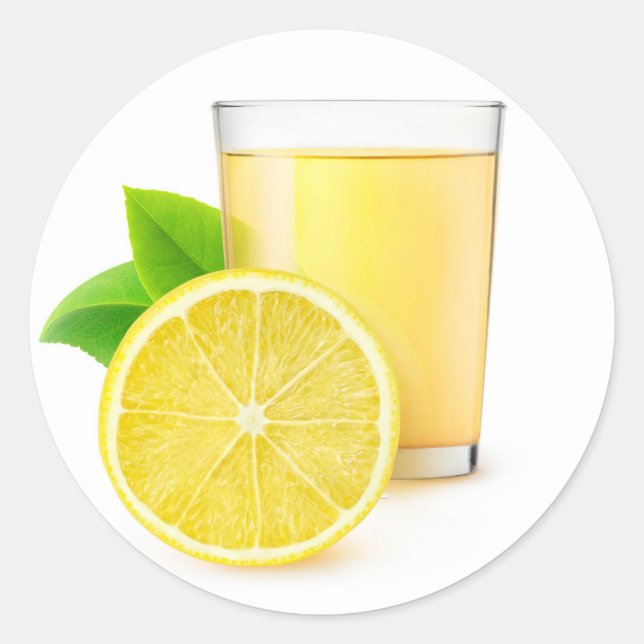 Zitronensaft Runder Aufkleber (Vorderseite)