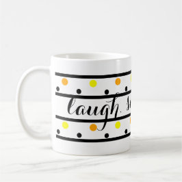 Zitronensatz Gelborange Polka Punkte Kaffeetasse