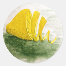 Zitronenschale Runder Aufkleber