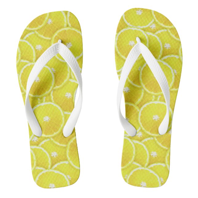 Zitronenscheiben Flip Flops (Fußbett)