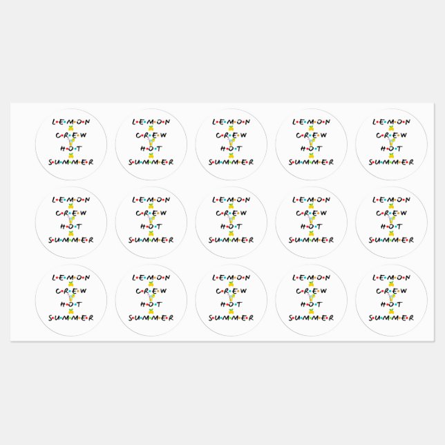 Zitronensommer Crew Etiketten (Blatt)