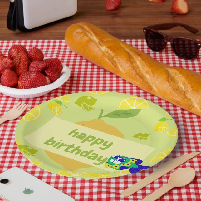 Zitronenvibes  pappteller (Picknick)
