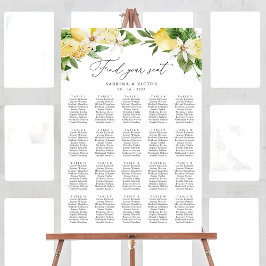 Zitronenzitrus 20 Tabelle Hochzeitstabelle Poster
