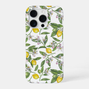 Zitronenzweige mit Blüten und weißen Früchten iPhone 16 Pro Hülle