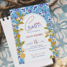 Zitrus Blau Gelbe Zitrone Amalfi-Küste Baby Shower