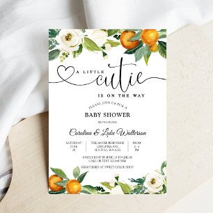 Zitrus-Blumen-Baby-Shower-Einladung Einladung
