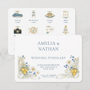 Zitrus Botanische Hochzeitsplanung Begleitkarte