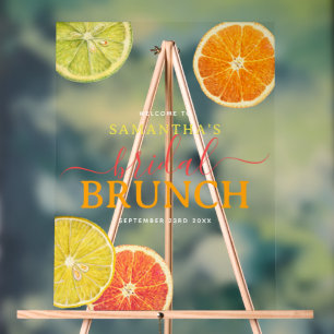 Zitrus Braut Brunch Zitrone Orange Junggesellinnen Acrylschild