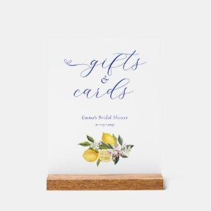 Zitrus Brautparty-Geschenkkarten-Tischschild Acrylschild
