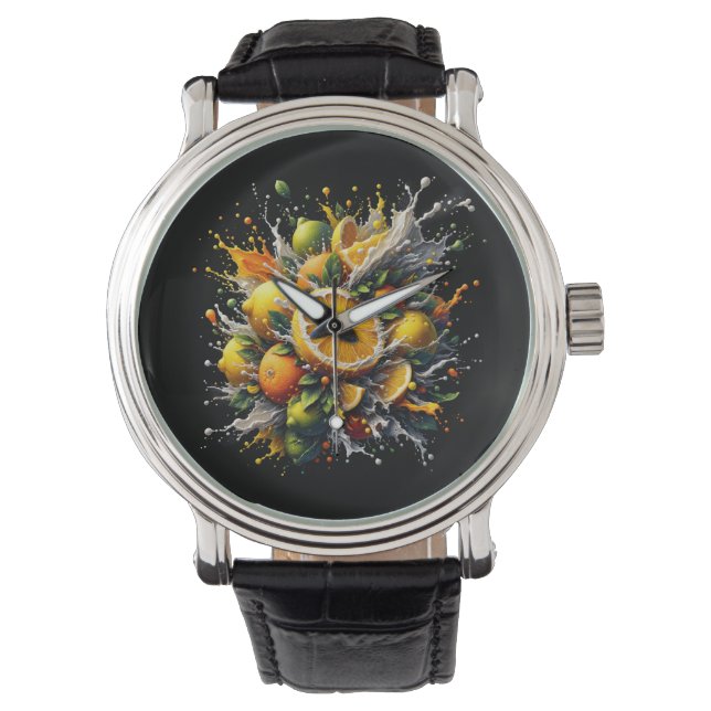 Zitrus Explosion Armbanduhr (Vorderseite)
