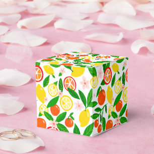 Zitrus-Feier Zitronen Orangen Brautdusche Geschenkschachtel