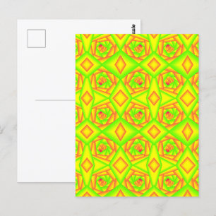 Zitrus Grün Orange Gelb Ombre Abstrakte Gestaltung Postkarte