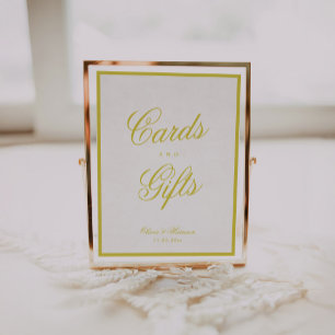 Zitrus-Hochzeit Gelb Elegante Karten und Geschenke Poster