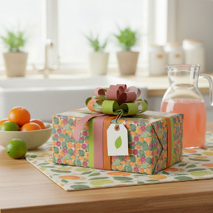 Zitrus in gedämpften Tönen Geschenkpapier
