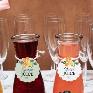 Zitrus-Junggesellinnenabschied-Mimosa-Bar-Saftetik Geschenkanhänger