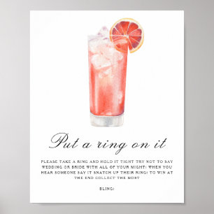 Zitrus-Junggesellinnenabschied - Setz einen Ring d Poster