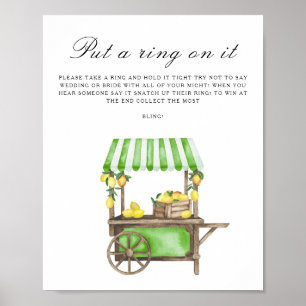 Zitrus-Junggesellinnenabschied - Setze einen Ring Poster
