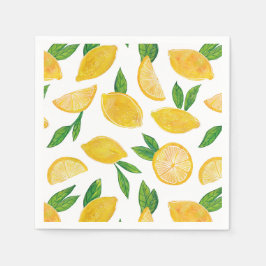 Zitrus Lemon Fruchtmuster Serviette