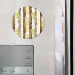 Zitrus-Limone-Gelb-Lime-Faux-Holz-Streifen   Magnet
