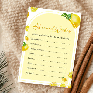 Zitrus-Limonen-Baby-Shower-Ratschläge und -Wünsche