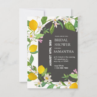 Zitrus-Limonen-Brautjungfern-Einladung Einladung