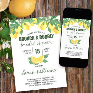 Zitrus-Limonen-Brunch & Sprudelndes Brautjungfernt Einladung