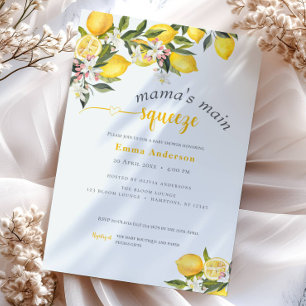 Zitrus-Mama's Haupt squeeze Babyparty Einladung