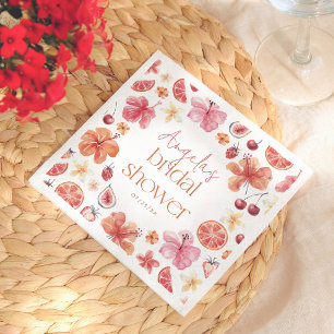 Zitrus-Orange-Blumen-Junggesellinnen-Abschied Serviette